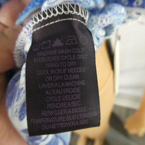 Hale Bob Iliana Off the Shoulder Printed Top Blouse Boho Floral Crochet NEW NWT - Picture 10 of 12